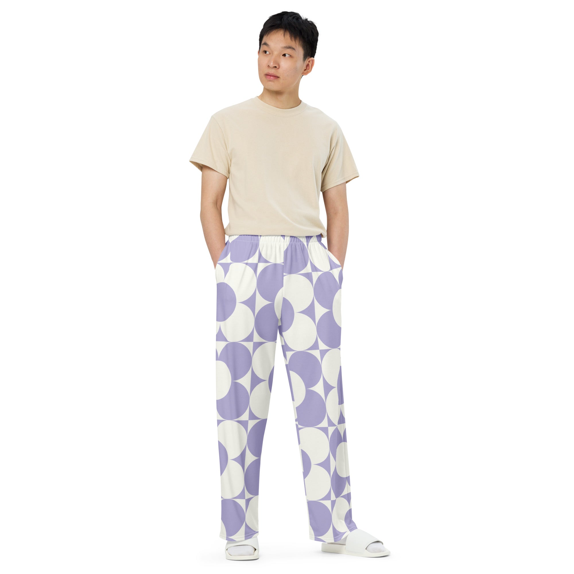 All-over print unisex wide-leg pants