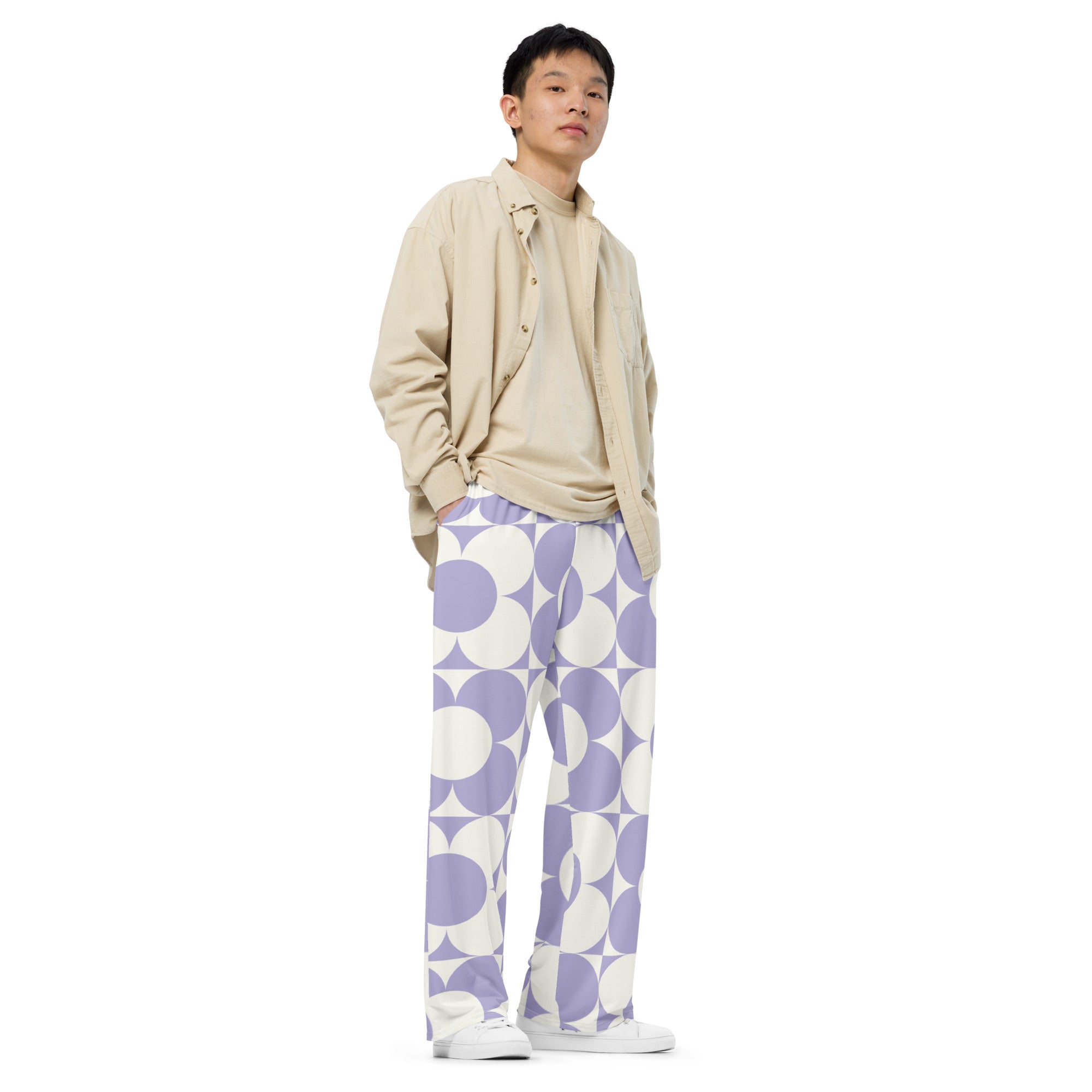 All-over print unisex wide-leg pants