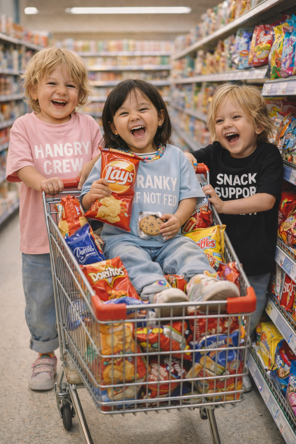 Back Cranky If Not Fed Tee Blue