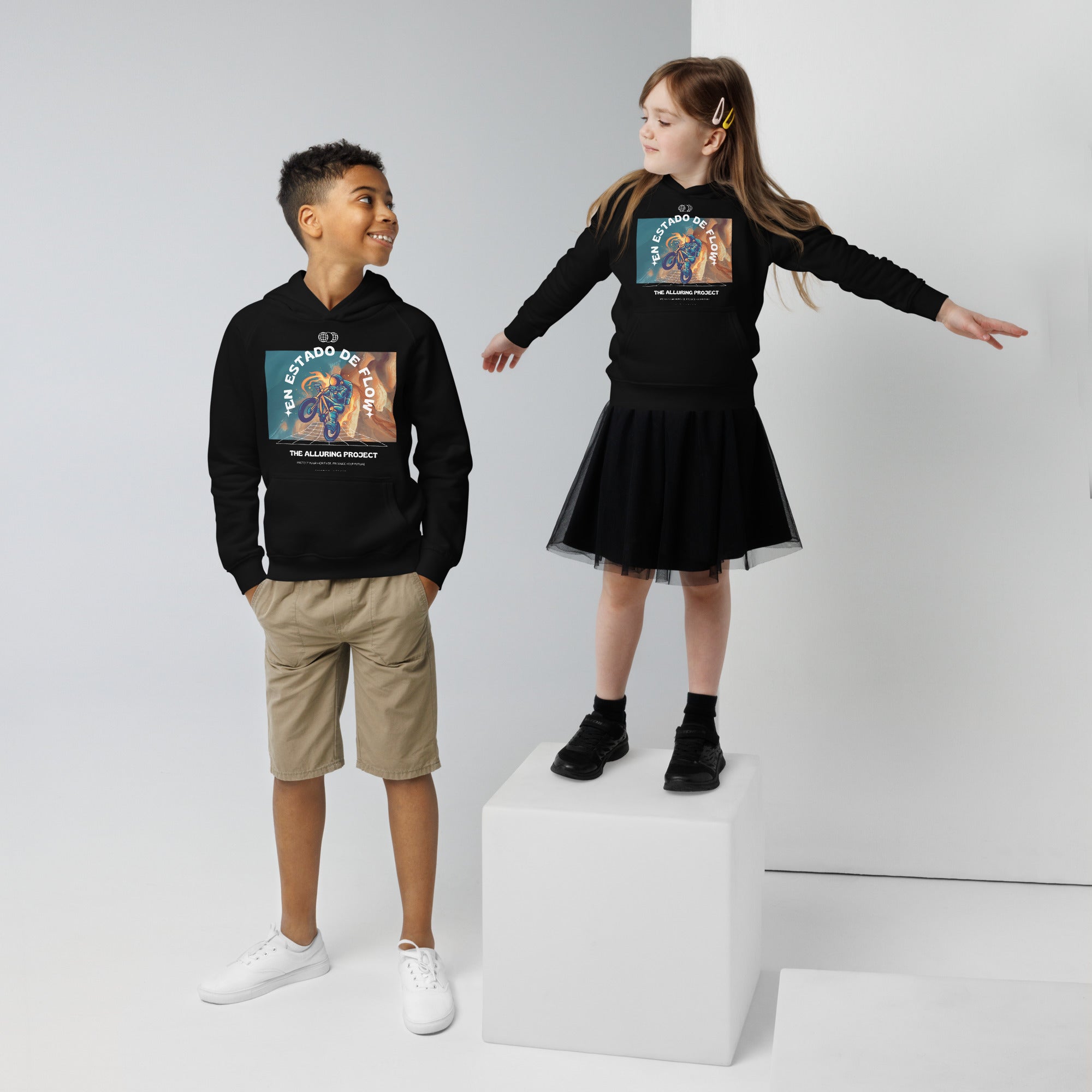 Kids eco hoodie - Bike Flow