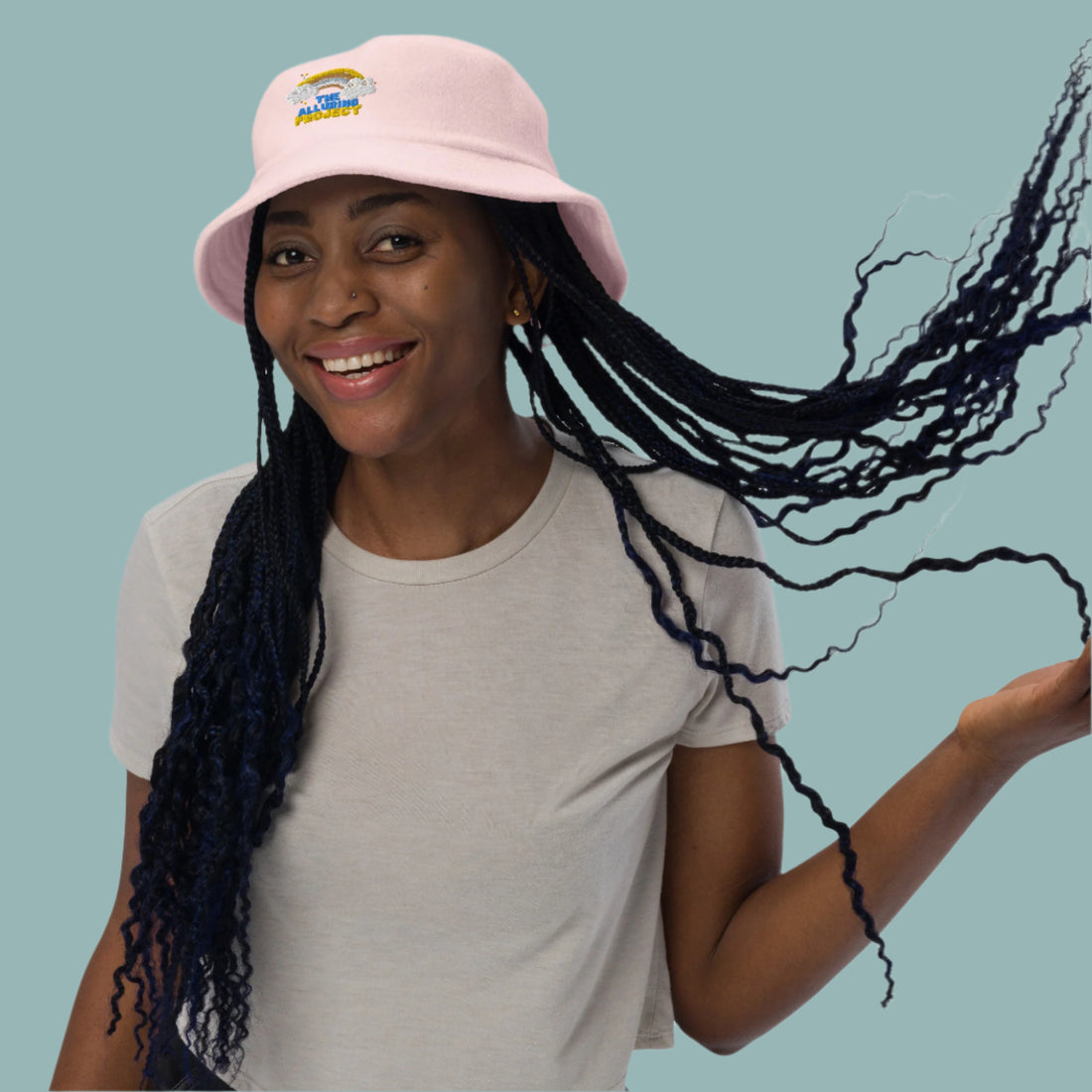 Unstructured terry cloth bucket hat