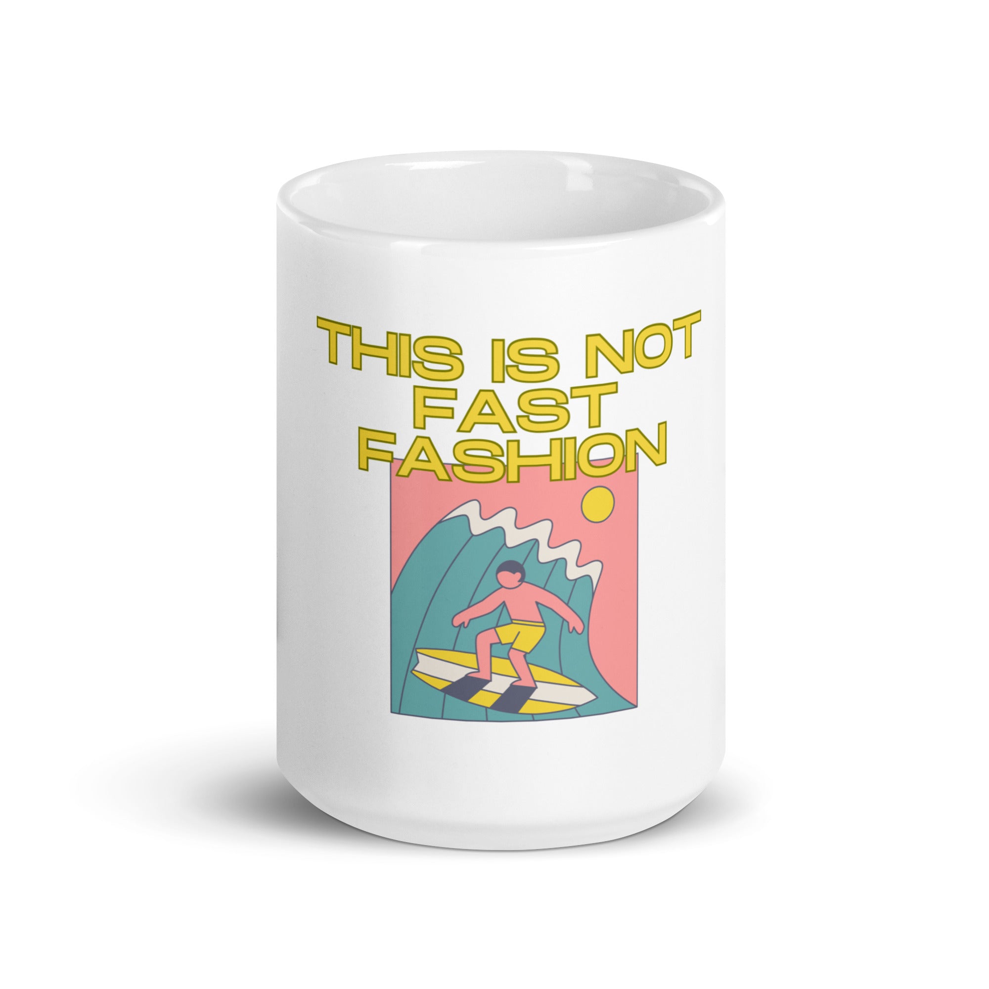 White glossy mug