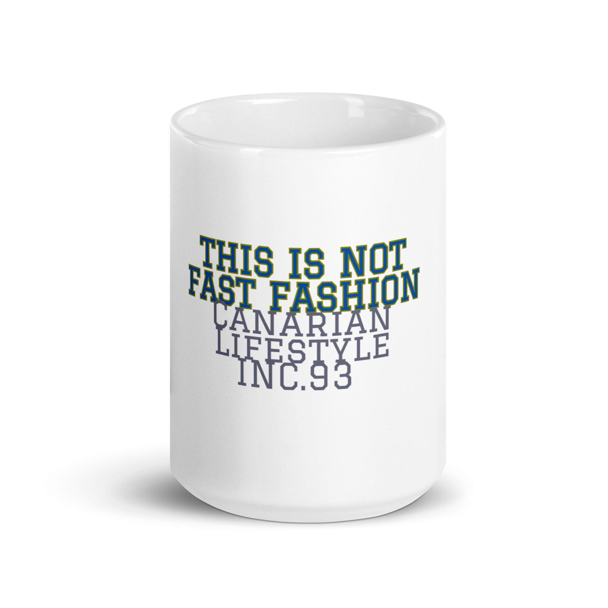 White glossy mug