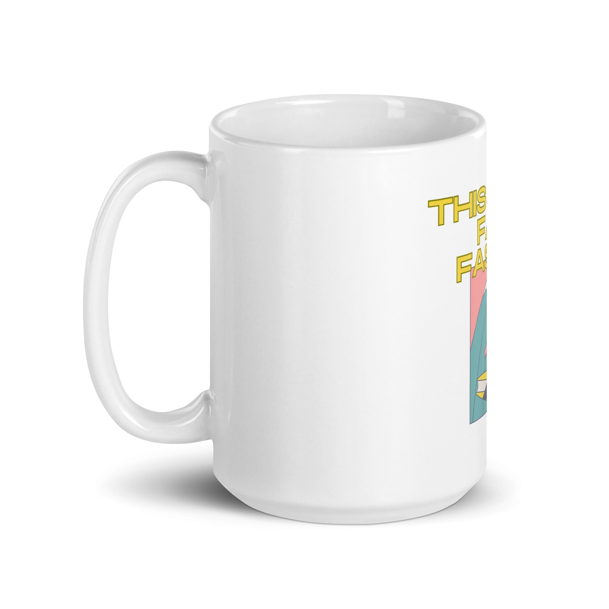White glossy mug