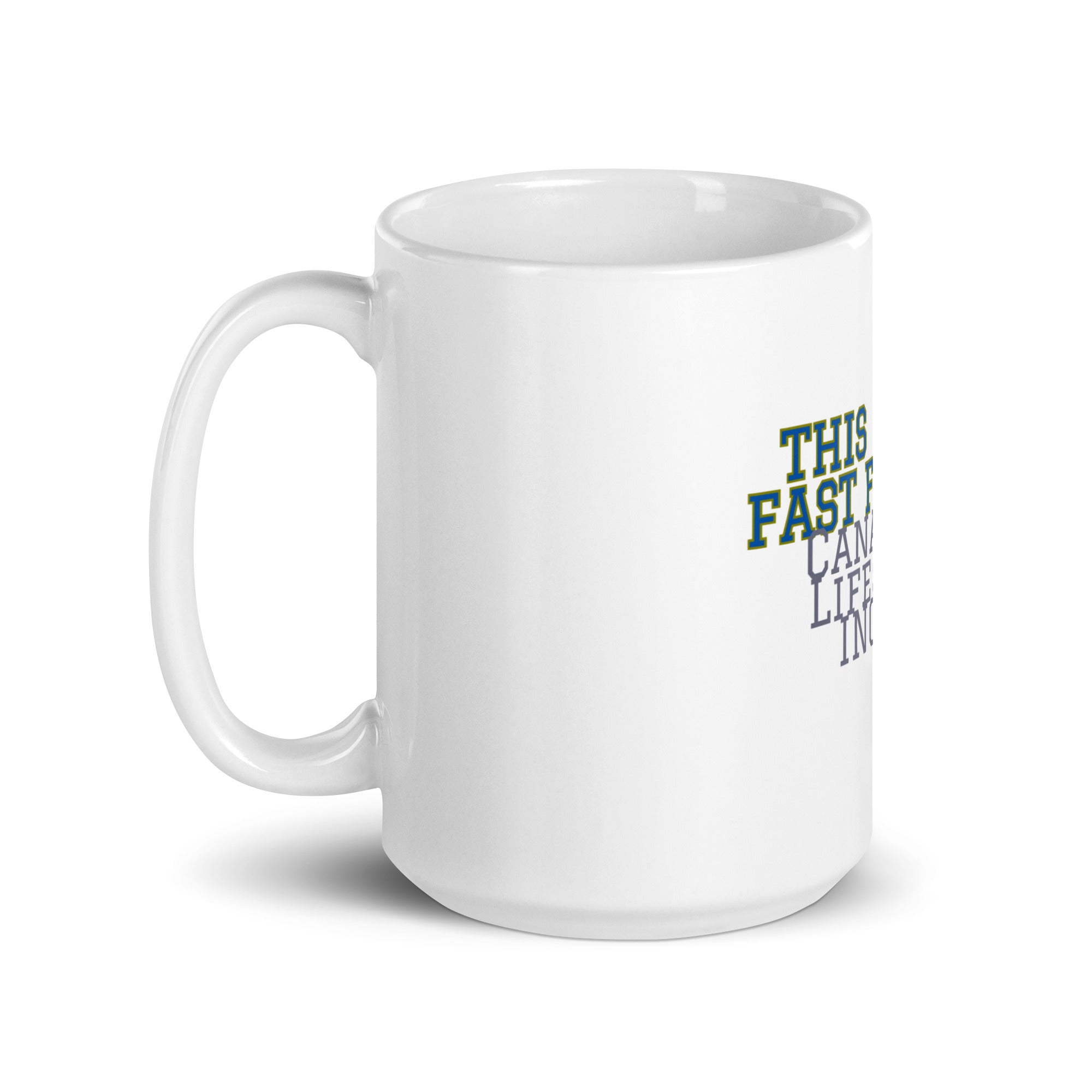 White glossy mug