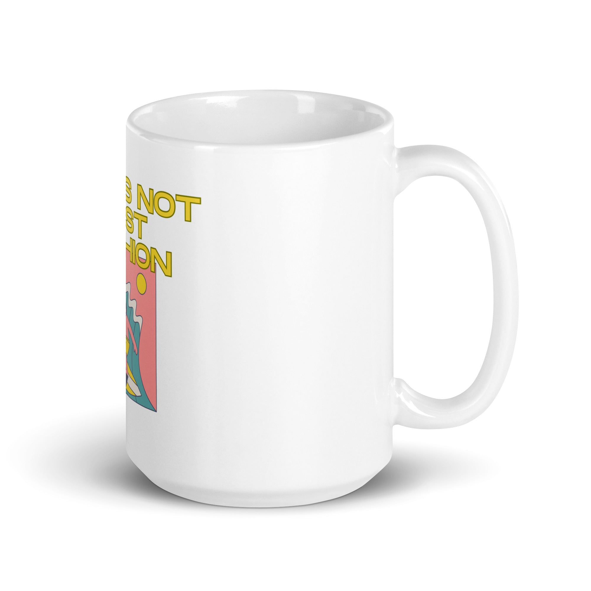 White glossy mug