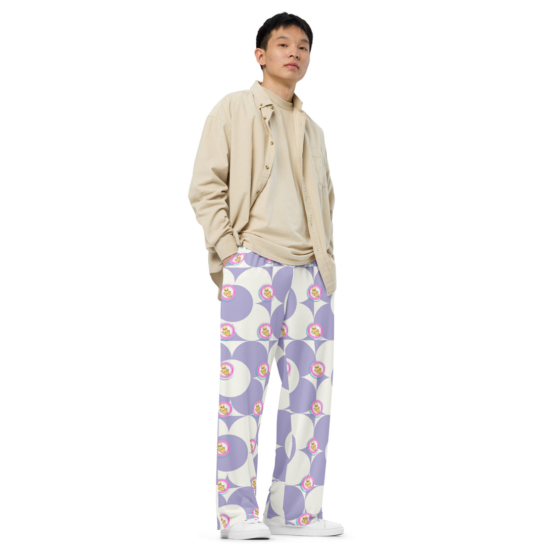 All-over print unisex wide-leg pants