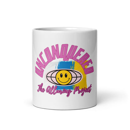 White glossy mug