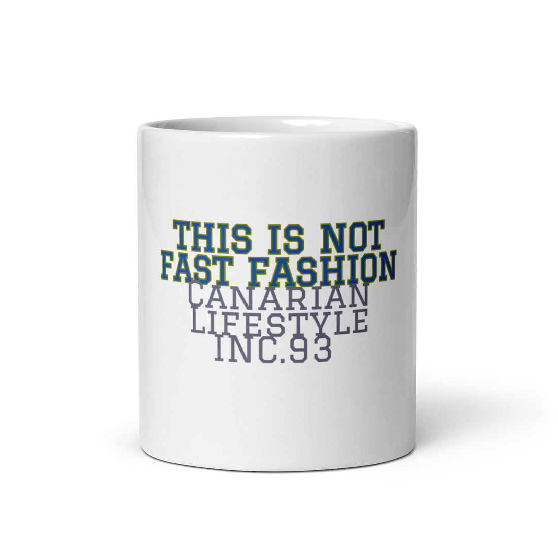 White glossy mug