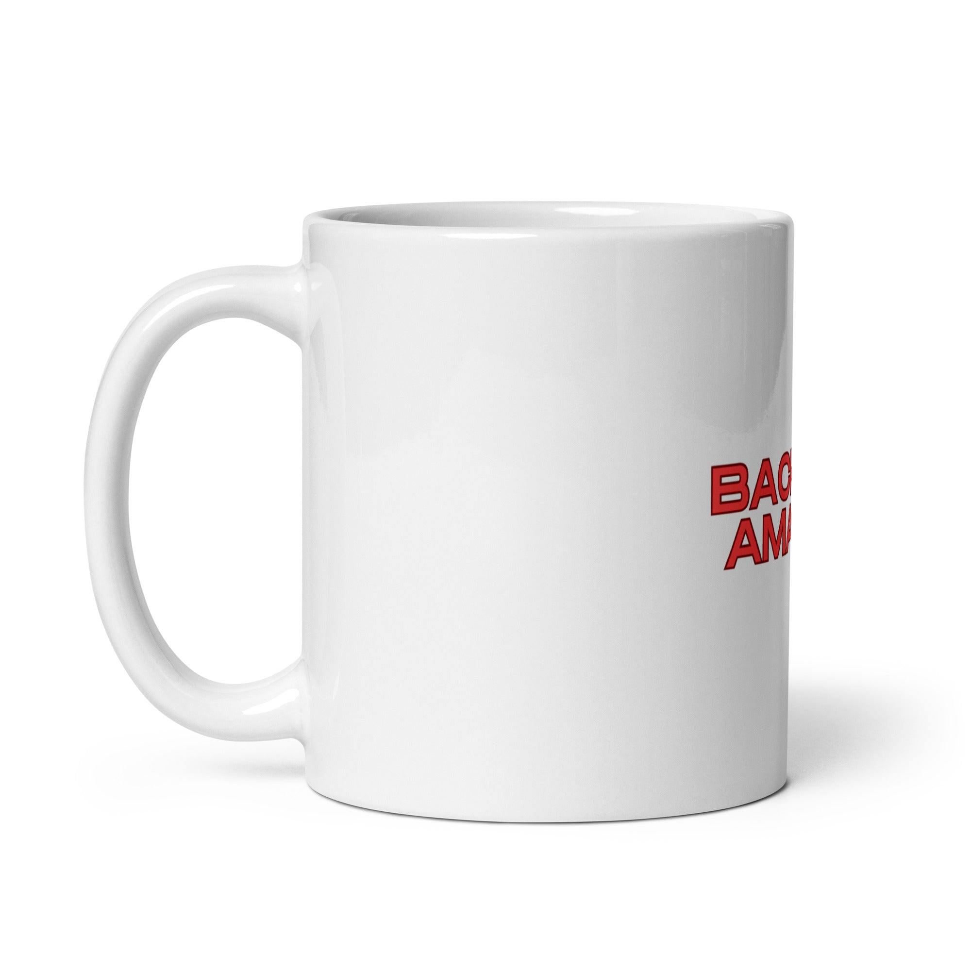 White glossy mug