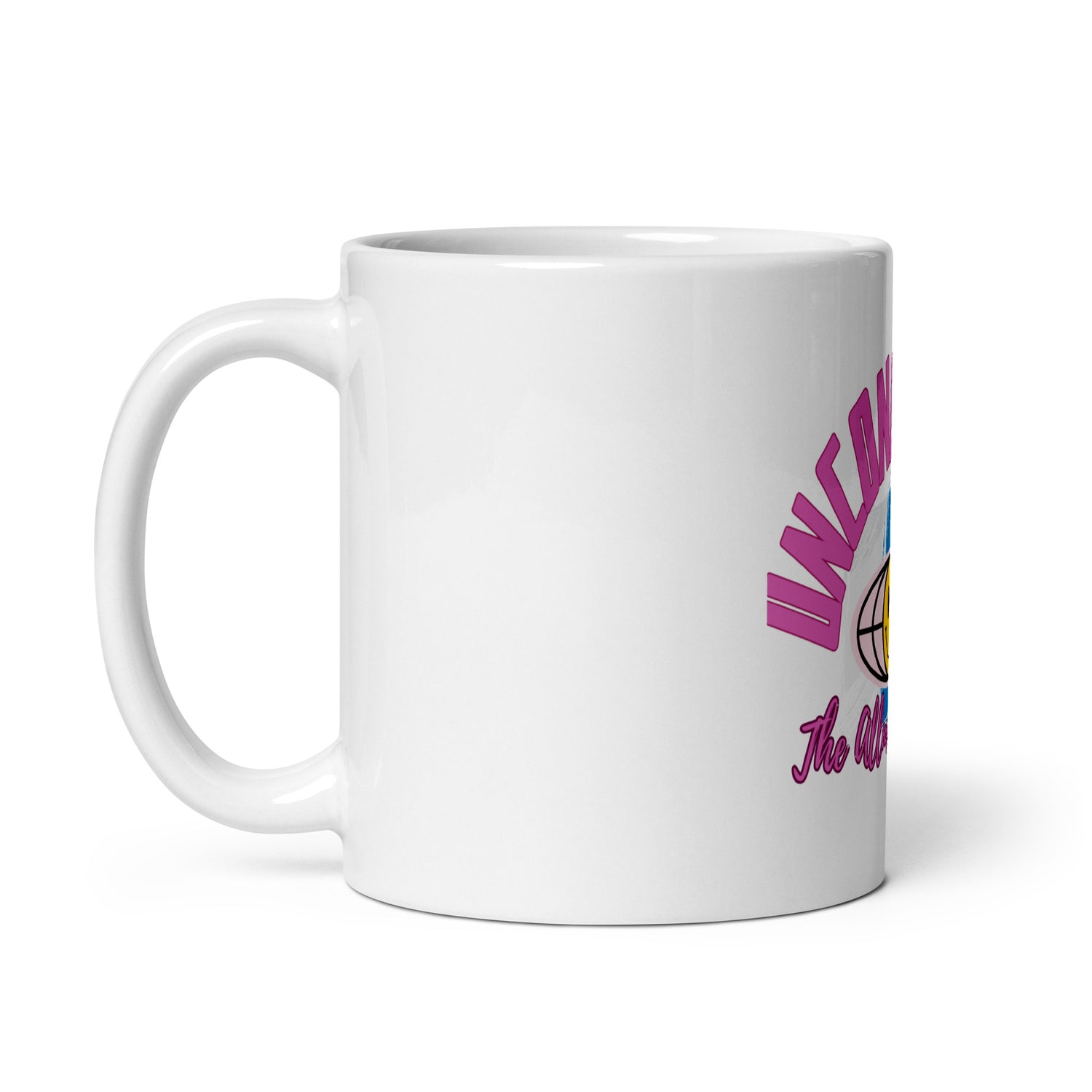 White glossy mug