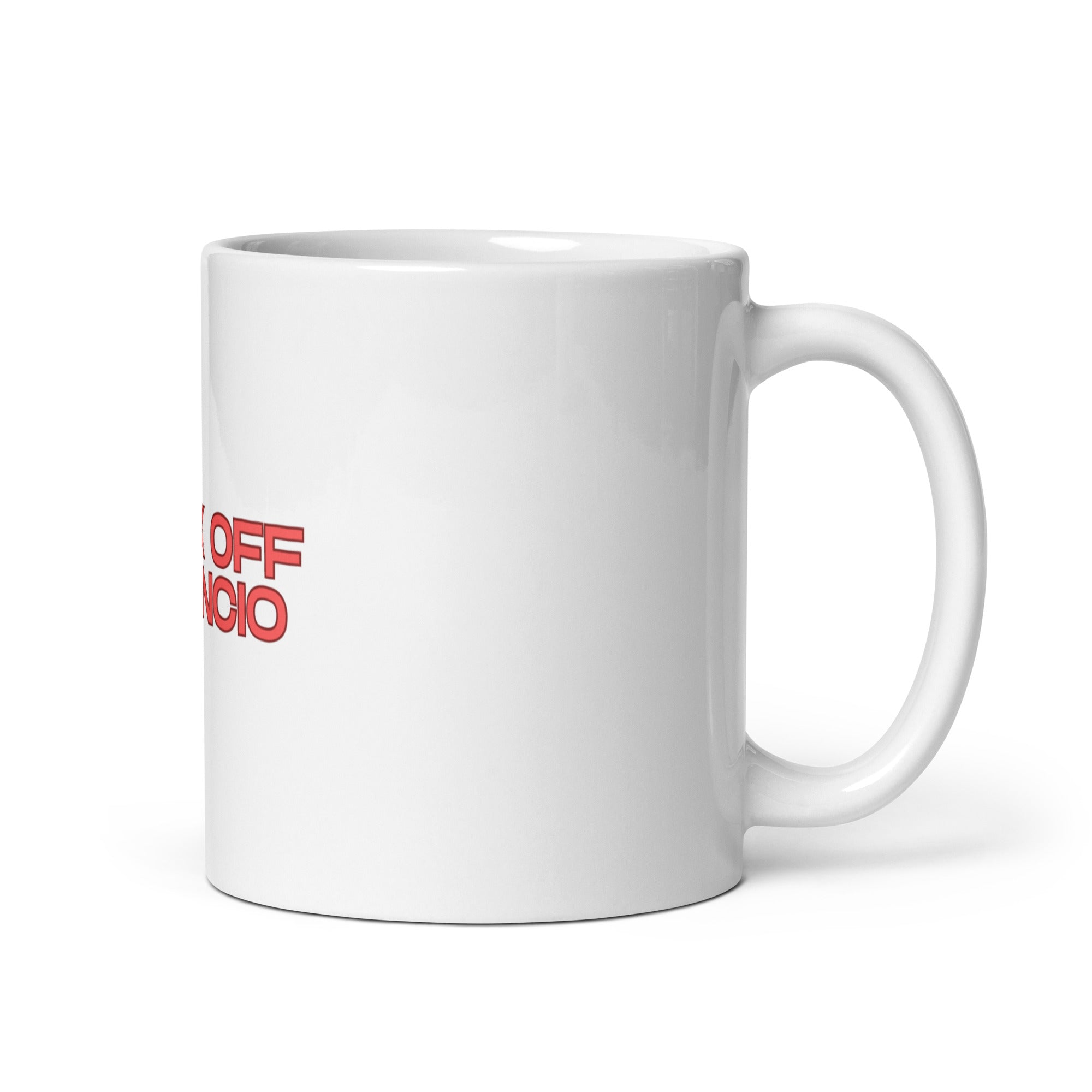 White glossy mug