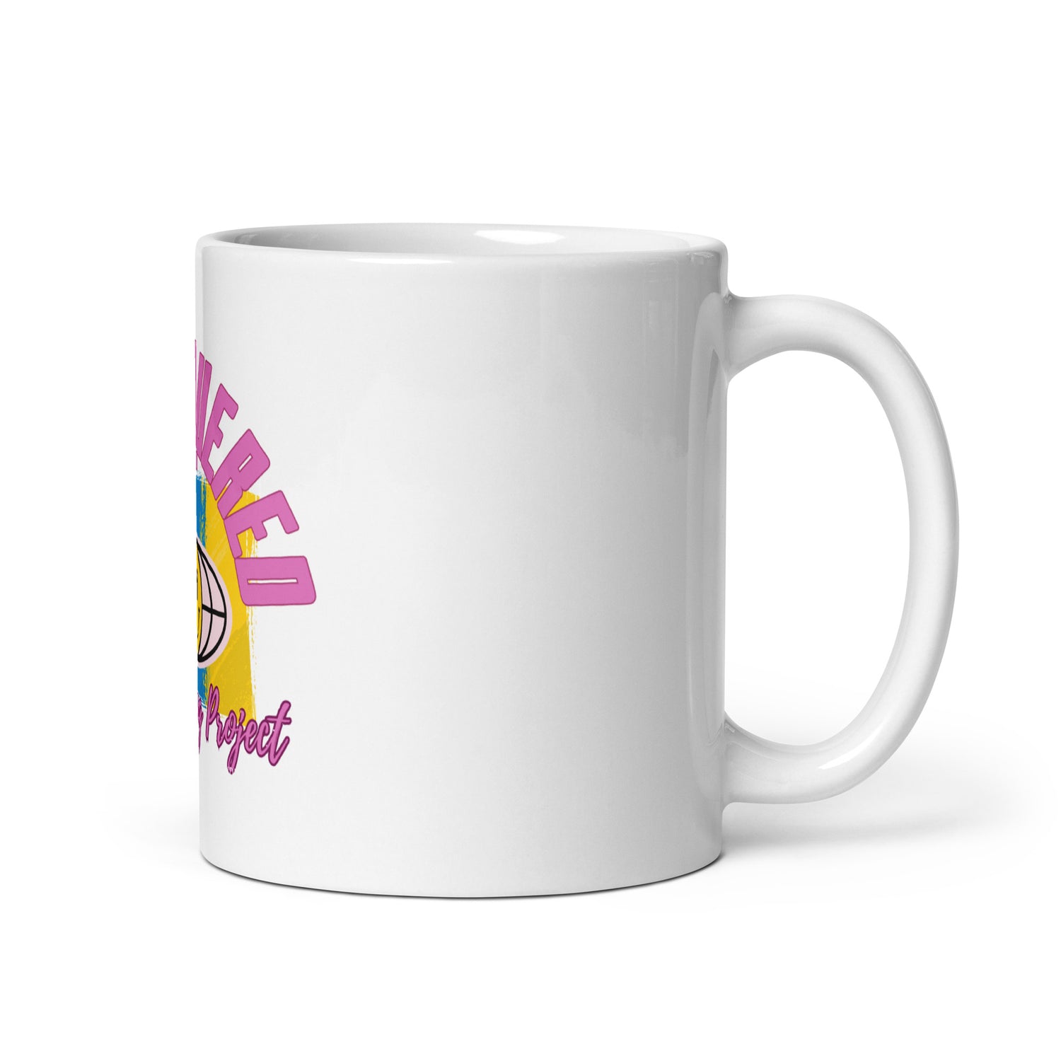 White glossy mug