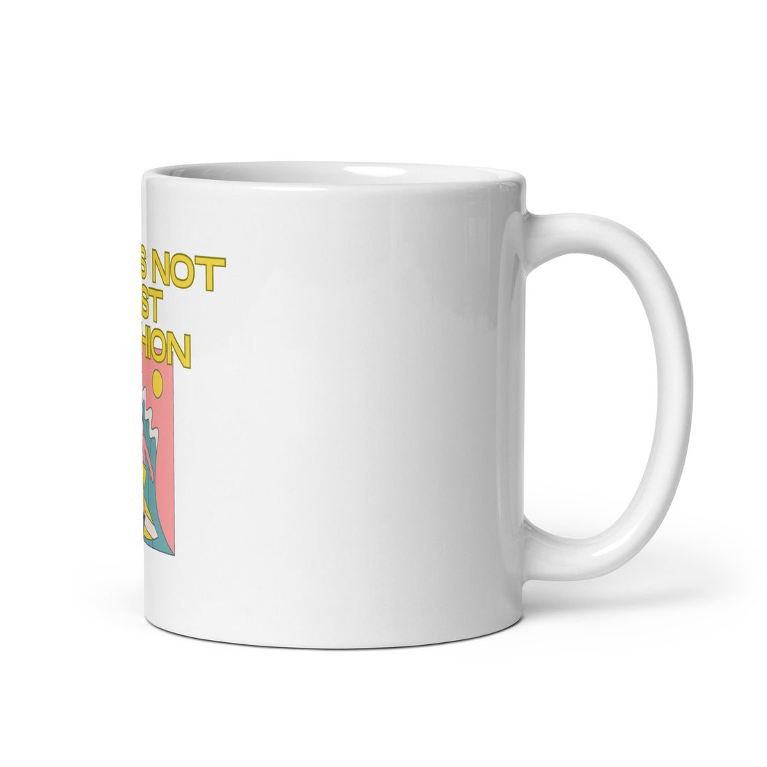 White glossy mug