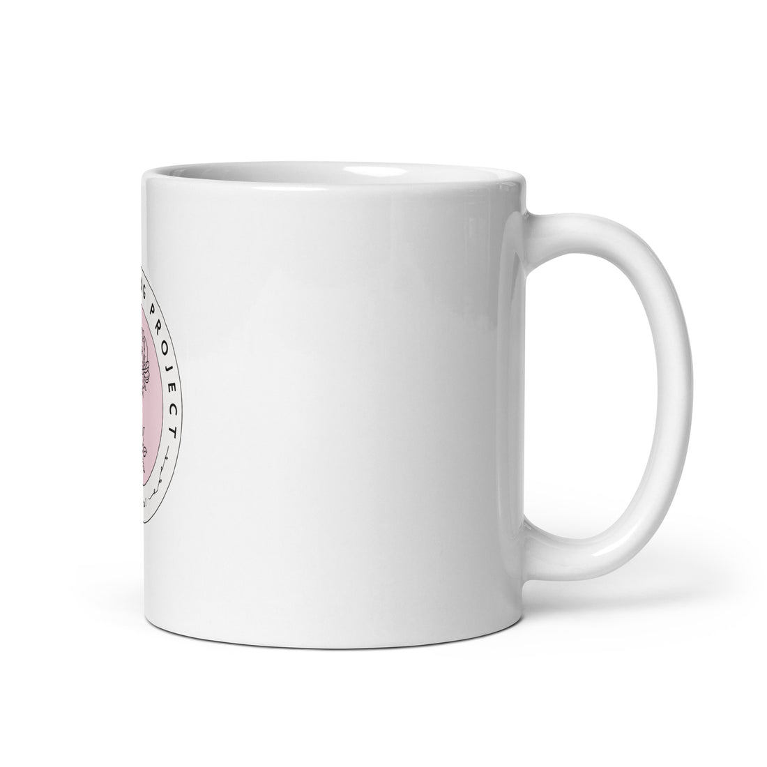 White glossy mug