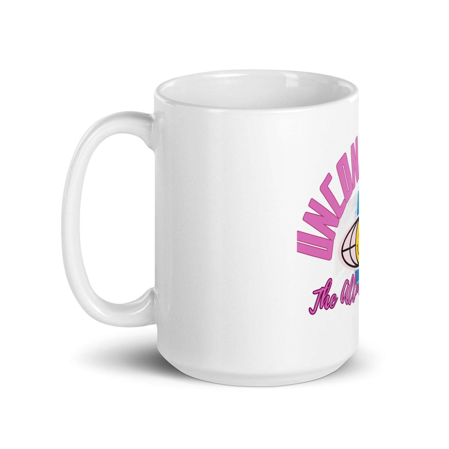 White glossy mug