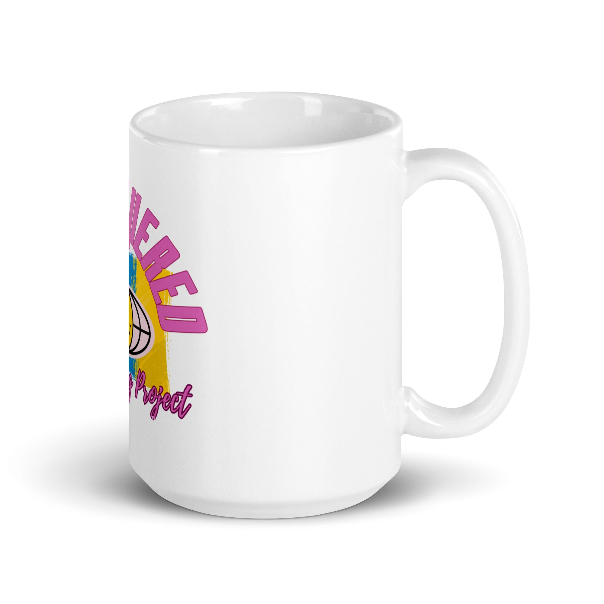 White glossy mug